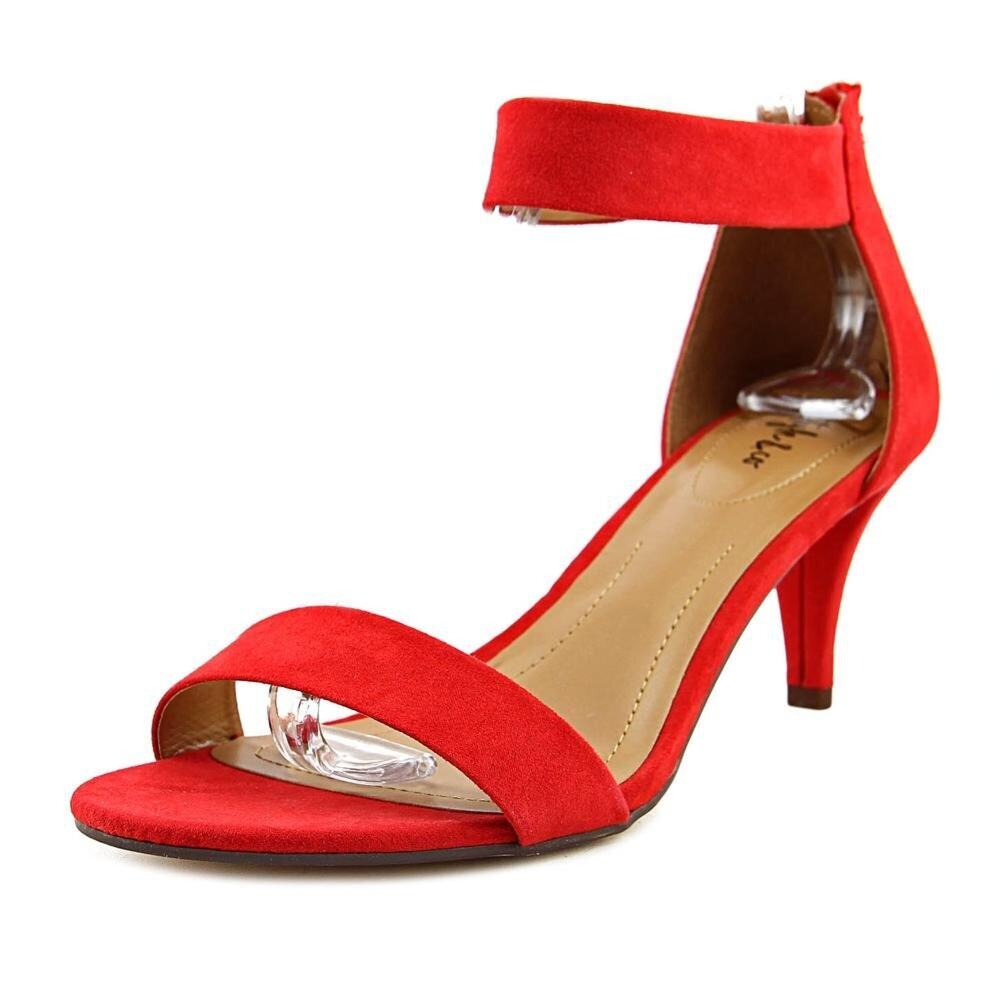 Style & Co. Womens Paycee Faux Suede Heels Dress Sandals Red 7 Medium #119